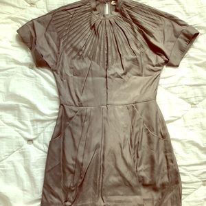 Bcbg runway grey dress with high neck